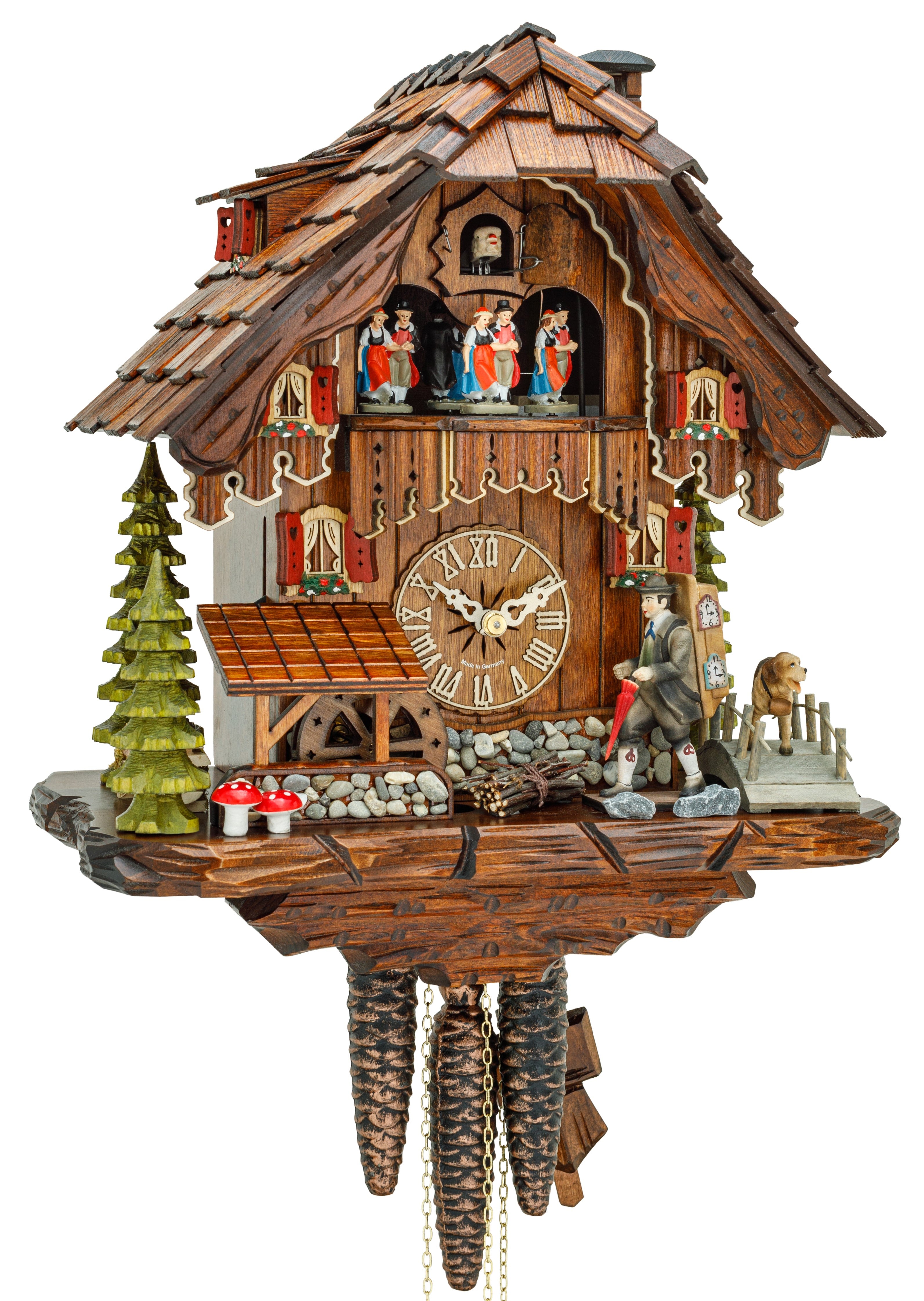 Cuckoo Clock - Chalet-style - 1-day Movement - Black Forest House4 