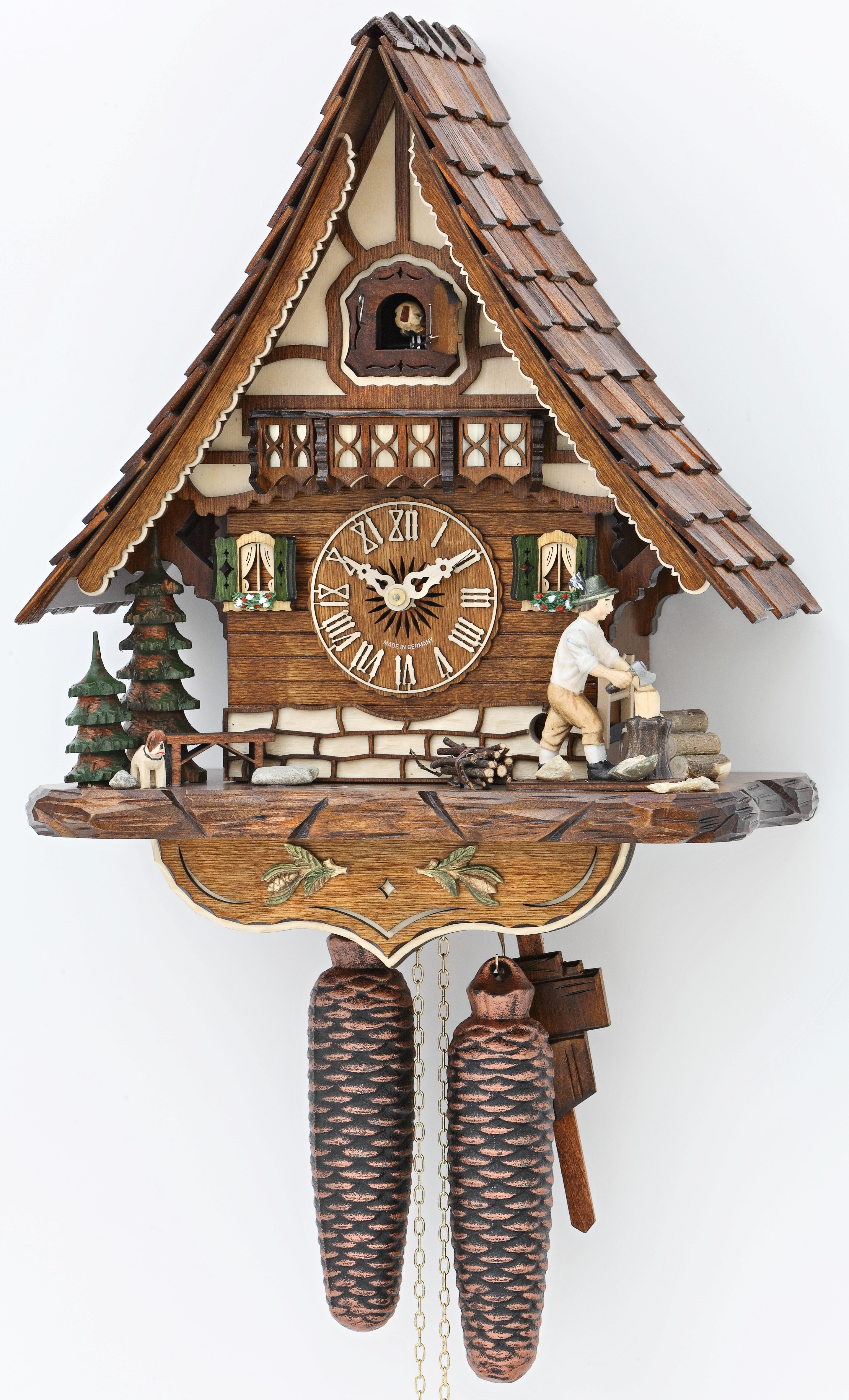 Cuckoo Clock - Chalet-Style - 8-Day Movement - Black Forest house28 ...